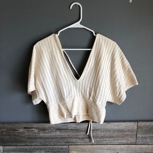 Zara cream crop top